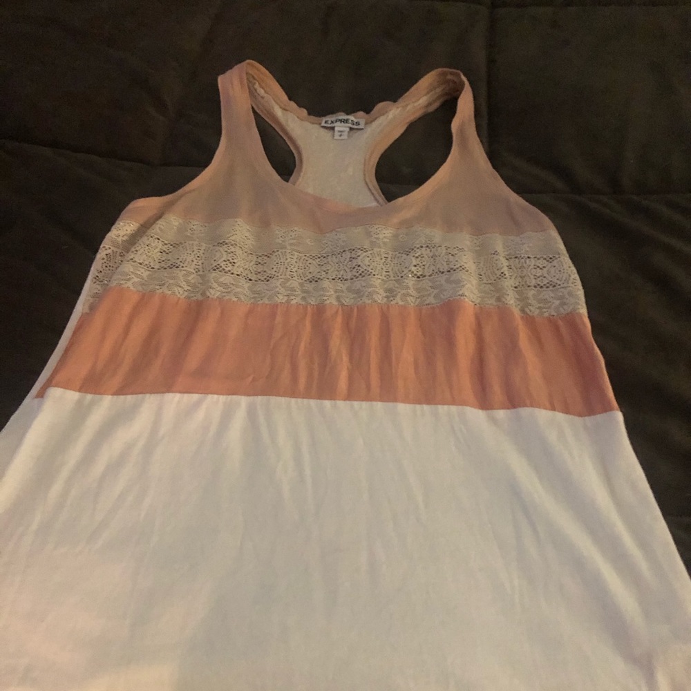 Express sequin racer back tank size S